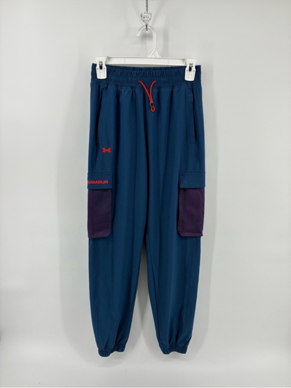 Under Armour Navy Joggers with Orange Accents